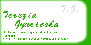terezia gyuricska business card